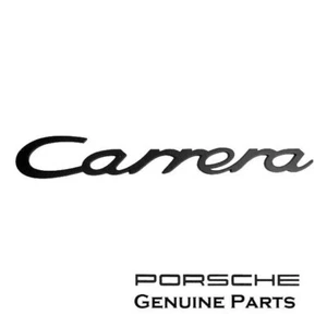 Porsche 911 964 "CARRERA" Emblem Logo Rally Black Genuine 9115590370070C - Picture 1 of 1