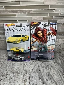Hot Wheels Premium Lot Of 4 Lamborghini LBWK Yellow Countach Nissan R32 Skyline - Picture 1 of 7