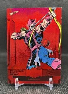 2024 Skybox Marvel Metal Universe Avengers HAWKEYE #194 High Series RED PMG /100 - Picture 1 of 3