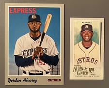 (2) YORDAN ALVAREZ Rookie Care RC 2019 Topps Heritage Minors 2020 Allen & Ginter