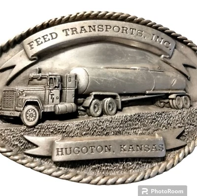 De colección 1984 Hebilla de Cinturón Alimentación Transportes Hugoton Ks 1984 Edición LTD # 11 de 1000 Foto 1 de 4