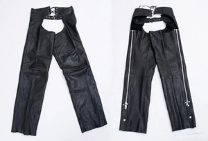 Vibrer Collection Leather Chaps Motorcycle Size: 26 - Picture 1 of 8