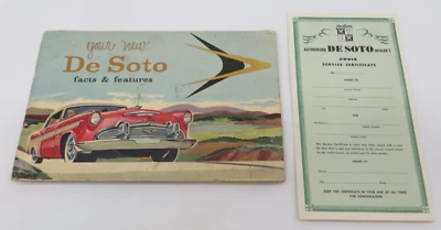 1956 DeSoto Owners Manual Your New De Soto Facts & Features vintage car booklet - Imagem 1 de 4