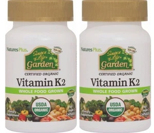 Natures Plus Source of Life vitamina K2 - 2 x 60 cápsulas vegetales (42,85 EUR/100 g) - Imagen 1 de 2