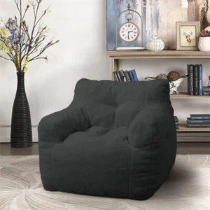Large Teddy Velvet Bean Bag Chair Adult Gaming Relaxing Beanbag Seat Lounge Sofa - Picture 1 of 15