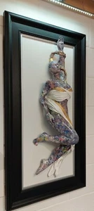 ORIGINAL DAVID GARVEY "Eve Celestial" 24 ct gold nude Angel SCULPTURE PAINTING - Picture 1 of 4