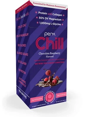 Mix de bebidas sabor framboesa chocolate Perk Chill (18 porções) - Imagem 1 de 4