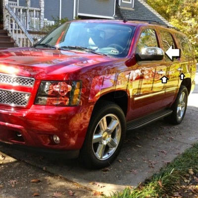 FOR CHEVY SUBURBAN/TAHOE/AVALANCHE 07-12 13 14 CHROME MIRROR & DOOR HANDLE COVER - Image 1 of 4