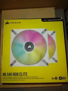 2pack CORSAIR ML140 RGB Elite, 140mm Magnetic Levitation RGB Fan with AirGuide - Zdjęcie 1 z 4