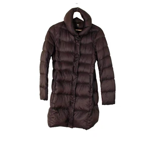 Uniqlo Womens Down Jacket Brown Lightweight Mid-Long Size Medium - Picture 1 of 7