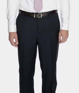 Renoir Classic Fit Black Tonal Striped Flat Front Dress Pants 28W - Picture 1 of 1