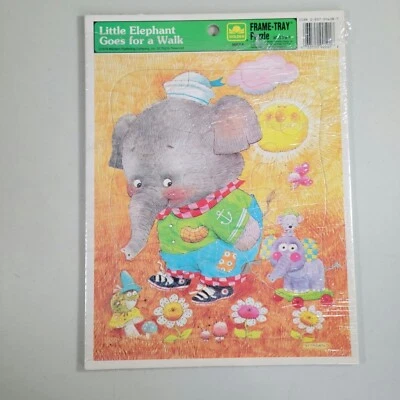 Little Elephant Puzzle 1979 Golden Frame Tray Ages 3–7 Kids Toy - Image 1 of 3