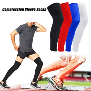 Thigh High Compression Sleeve Socks Leg Pain Relief Knee Brace Support Men Women - Picture 1 of 12