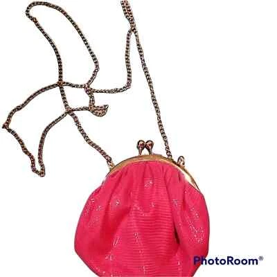 Bolso de Noche Chicos Mini Pequeño Hombro Elegante Cadena Dorada Rosa Cartera Chico Foto 1 de 4