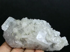 Natural Clear Quartz Crystal Cluster Point Wand & Calcite Mineral Specimen - Bild 1 von 9