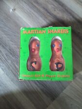 Vintage Martian Salt & Pepper Shakers Ceramic NASA Souvenir 1998