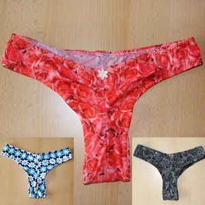 sexy Panty / Hipster mit hohem Po-Ausschnitt mit floralen Muster - Picture 1 of 5