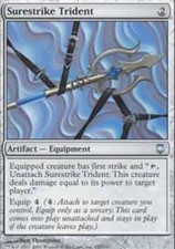 Surestrike Trident - Darksteel - LP, English MTG Magic FLAT RATE SHIP