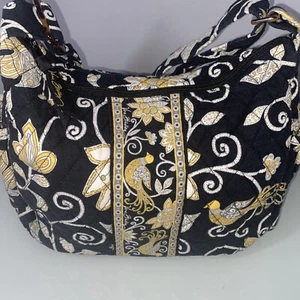 Bandolera Vera Bradley patrón de pájaro amarillo talla mediana floral - Imagen 1 de 15
