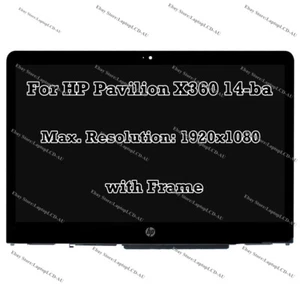 14" FHD LCD Display Touch Screen Assembly Frame For HP Pavilion x360 14-BA153CL - Picture 1 of 8