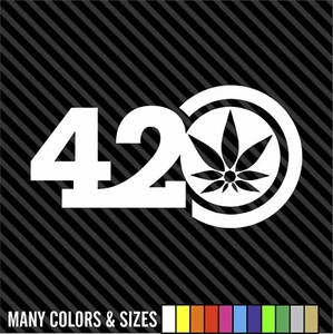 420 Pot Weed Marijuana Sticker Decal - Bild 1 von 15