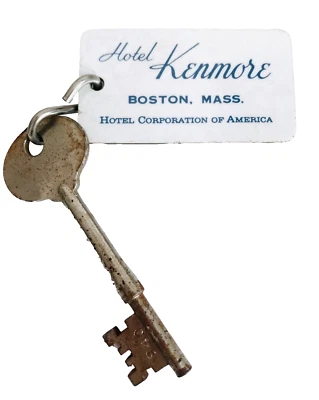 Llave y llavero de hotel vintage Hotel Kenmore Boston MA 628 llave esqueleto EE. UU. Foto 1 de 2