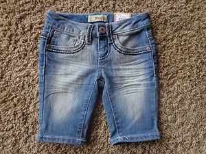 MUDD girl's NWT sz 6 medium denim bermuda style cotton/spandex shorts - Picture 1 of 5