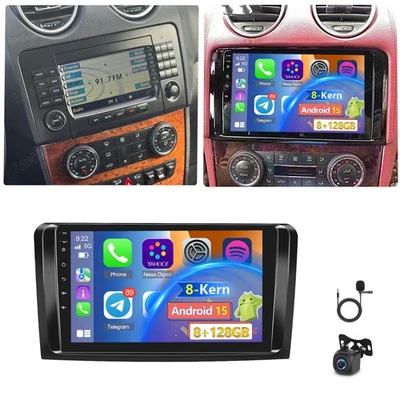 8g+128GB CarPlay Autoradio Für Mercedes ML/GL Klasse W164 X164 Android 15+Kamera - Bild 1 von 4