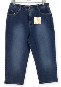 Gloria Vanderbilt Cropped Jeans New NWT Women's Size 14 Stretch Medium Wash - Picture 1 of 17