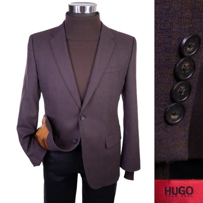 BOSS Hugo Boss Stretch AERIS Sport Coat Jacket Blazer 38S Wool Windowpane - Image 1 of 4