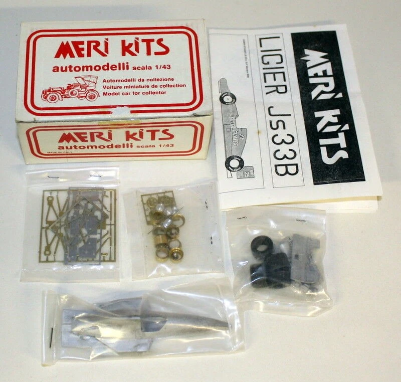 MeriKit 1/43 - Ligier JS33B F1 GP Monaco 1990 kit de carro modelo metal branco MK166 - Imagem 1 de 3