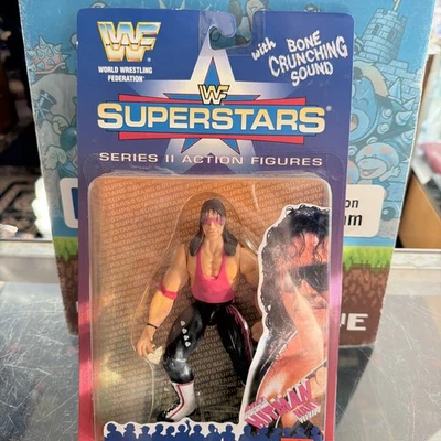 Figura BCA Jakks Pacific 1996 WWF Superstars Serie II Bret Hitman Hart Sin Logo Foto 1 de 3