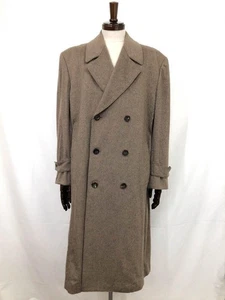 MAXI-MODA Men's Chester Coat 5222-058 Cashmere Annona Fabric Long Double Button - Picture 1 of 8