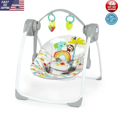 Columpio portátil para bebé con 6 velocidades 10 melodías juguetes interactivos ligero nuevo Foto 1 de 4