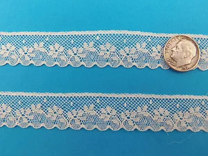 French Heirloom Cotton Lace Edging--3/4" Wide Ivory Fashion/Craft/Doll Lace 892I - Picture 1 of 1