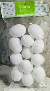 Easter Plastic Refillable Decorate Your Own White Eggs-1pk of 12 Pcs-NEW-SHIP24H - Picture 1 of 6