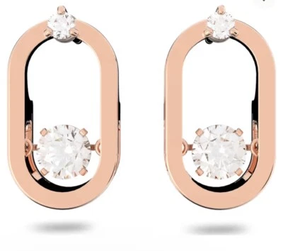 Swarovski Sparkling Dance earrings jewelry fashion rose gold 5468118 - Image 1 of 4