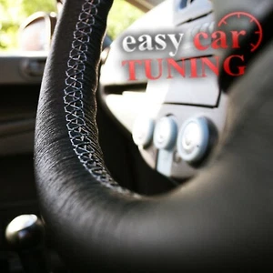 Für Mercedes Vito 2 W639 schwarz Echtleder Lenkradbezug grau St - Bild 1 von 7