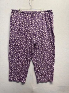 High Sierra Intimates Purple Floral Cotton Pajama Pants XXL - Picture 1 of 8
