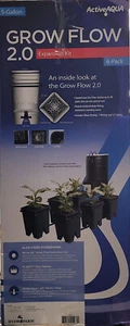 Active Aqua Grow Flow 2.0 Expansion Kit 6 pack 5 gallon pots - Picture 1 of 3