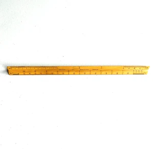 Dietzgen SP Excello Wooden VTG 3 Sided Triangular 12" Ruler Scale Drafting USA - Picture 1 of 6