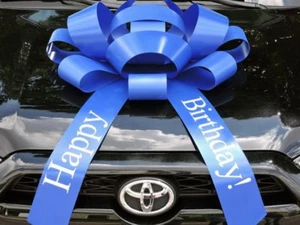 CarBowz Magnetic Happy Birthday Car Bow Large Car Bow Defects Minor Imperfection - Picture 1 of 35