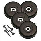Eagle Black Rubber Feet with Integral Steel Wash inc Fixing Screws - Set of 4