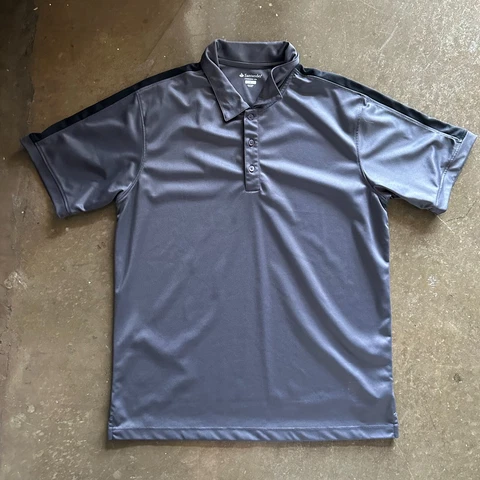 SANTANDER Consumer USA Grey Black Men’s Large Polo Shirt Cover