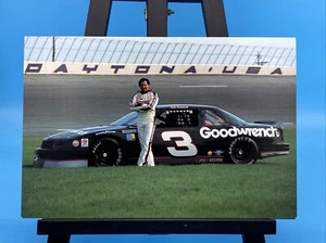 Dale Earnhardt Sr Vintage 1990 #3 Goodwrench Hero Post Card Nascar RCR #1 - Picture 1 of 2