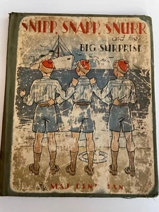 Snipp Snapp Snurr and the Big Surprise Vintage Ex Library Children's Book Litho - Bild 1 von 11