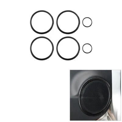 Cubierta de marco de altavoz interior de fibra de carbono 6 piezas para Toyota RAV4 2006-12 Foto 1 de 4