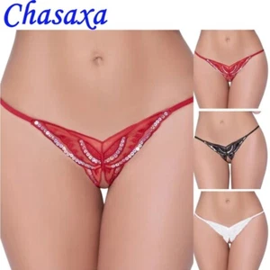 Chasaxa Ladies Sexy One Size Lingerie Open Crotch Thong in THREE COLOURS ! - Picture 1 of 10