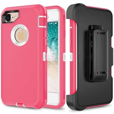Adventurer Heavy Duty Case Belt Clip Cover For iPhone 6 7 Plus 8 Plus Pink - Image 1 of 4