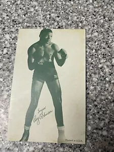 SUGAR RAY ROBINSON 1958-62 ARCADE EXHIBITS CARD - Picture 1 of 1